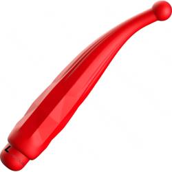 Luminous Lyra 10 Speeds ABS Bullet with Silicone Sleeve, 5.94 Inch, Red