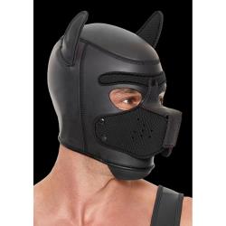 Ouch! Puppy Play Neoprene Puppy Hood, Black