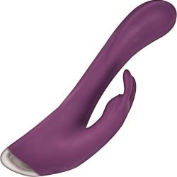 Princess Bunny Tickler Silicone Rabbit Vibrator, 8 Inch, Purple