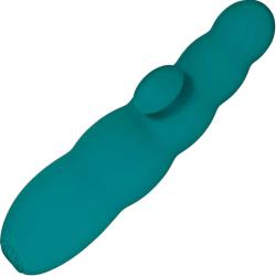 Evolved G-Spot Perfection Rechargeable Silicone Vibrator, 5.38 Inch, Teal