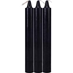 Japanese Drip Candles, Black, Pack of 3
