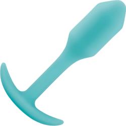 b-Vibe Snug Plug 1 Weighted Silicone Anal Toy, 3.4 Inch, Mint