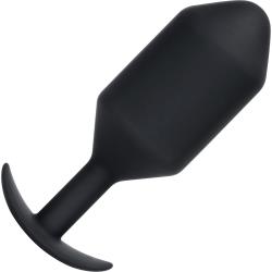 b-Vibe Snug Plug 7 Weighted Silicone Anal Toy, 6.85 Inch, Black