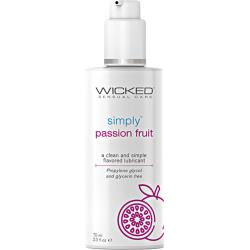 Wicked Simply Flavored Water Based Sensual Lubricant, 2.3 fl.oz (70 mL), Passion Fruit