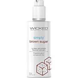 Wicked Simply Flavored Water Based Sensual Lubricant, 2.3 fl.oz (70 mL), Brown Sugar