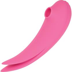 Mystique Suction Dual Ended Silicone Vibrator, 6.5 Inch, Pink