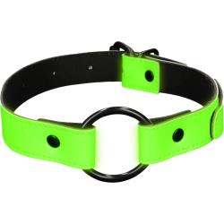 Ouch! Glow in the Dark O-Ring Gag, Neon Green