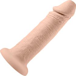 Evolved Girthy Silicone Rechargeable Vibro Dong, 6 Inch, Vanilla