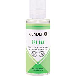 Gender X Spa Day Water-Based Lubricant, 2 fl.oz (60 mL), Mint Lime & Cucumber