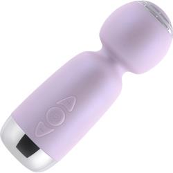Playboy Royal Mini Rechargeable Silicone Wand Vibrator, 5 Inch, Opal