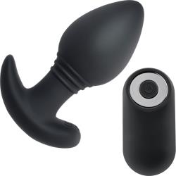 Playboy Plug & Play Remote Controlled Silicone Anal Plug, 4 Inch, Navy