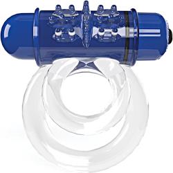 Screaming O 4T DoubleO 6 Vibrating Double Cockring, Blueberry
