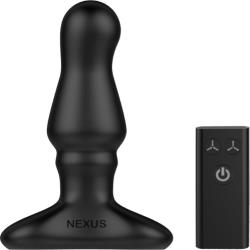 Nexus Bolster Remote Control Butt Plug with Inflatable Tip, 4.85 Inch, Black