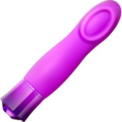 Oh My Gem Charm Amethyst Warming Cupped Vibrator, 5.5 Inch, Purple