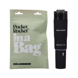 Doc Johnson Pocket Rocket In A Bag Mini Vibrator, 4 Inch, Black