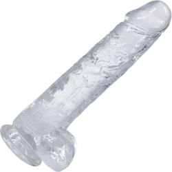 Doc Johnson Really Big Dick In A Bag Dildo with Suction Cup, 10 Inch, Clear