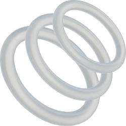 Rock Solid The Perfect Present Holiday Edition 3-Pack Cockrings, Clear