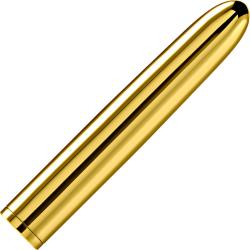 Chroma Classic Rechargeable Vibrator, 7 Inch, Gold