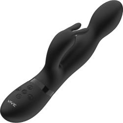 Vive Niva 360 Degrees G-Spot Rabbit Vibrator, 8.6 Inch, Black
