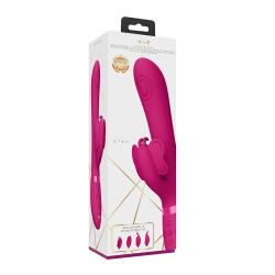 Vive CHOU Pulse-Wave Rabbit with 4 Interchangeable Clitoral Sleeves, 8.78 Inch, Pink