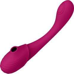 Vive MIRAI Double Ended Pulse Wave Air-Wave Bendable Vibrator, 9.21 Inch, Pink