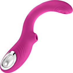 Evolved Strike A Pose Posable Tapping Suction Silicone Vibrator, 9 Inch, Pink