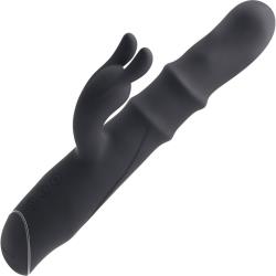 Evolved Ringmaster Rechargeable Dual Stim Silicone Vibrator, 9.12 Inch, Black