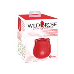 Wild Rose The Classic Suction Rechargeable Rose Stimulator, 3 Inch, Red