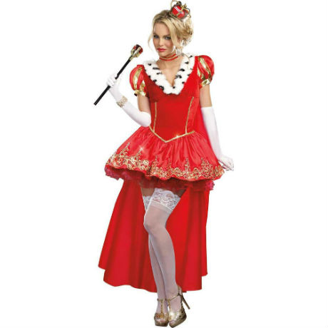 Dreamgirl the Royals Sexy French Queen Costume, Extra Large, Red