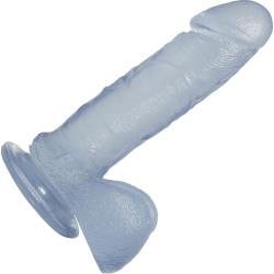 Crystal Jellies Realistic Cock with Balls, 7 Inch, Clear