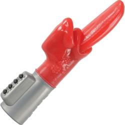 Golden Triangle Tongue Twister Waterproof Vibe, 9.25 Inch, Red