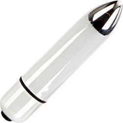 California Exotics High Intensity Waterproof Bullet Vibrator, 3.25 Inch, Silver
