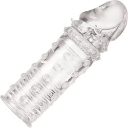 2 Inch Extra Length Studded Penis Extension, 6.25 Inch, Clear