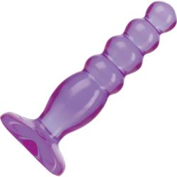 Crystal Jellies Anal Delight Butt Plug, 5.5 Inch, Purple