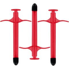 Kinklab Lube Shooter Pack with 3 Disposable Shooters, 5 Inch, Red