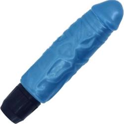 Golden Triangle Pearl Sheen Peter Vibrator, 5.75 Inch, Blue
