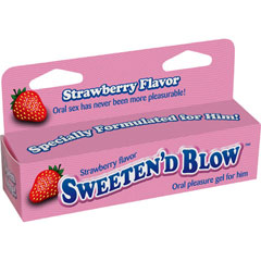 Sweeten`D Blow Oral Pleasure Gel, 1.5 ounce (45 mL) , Strawberry