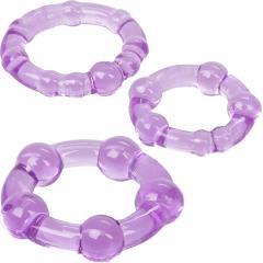 CalExotics Island Stretchy Cockrings Pack of 3, Purple