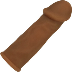2 Inch Extra Length Futurotic Penis Extension, 5.5 Inch, Brown