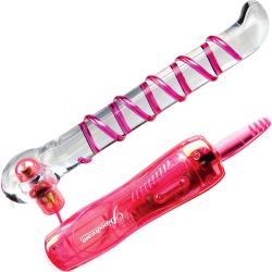 Icicles No 4 G-Spot 10 Functions Glass Vibrator, 7 Inch