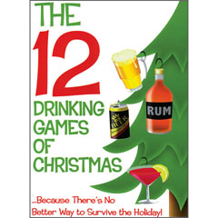 12 Drinking Games of Christmas Holiday Game Set