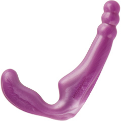 Platinum Silicone Gal Pal Strapless Strap-On Dong, 8 Inch, Purple