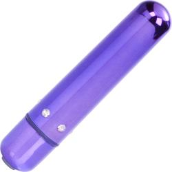 CalExotics Crystal High Intensity Waterproof Bullet, 3.5 Inch, Purple