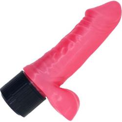 Golden Triangle Pearl Sheen Vibrator with Balls, 6 Inch, Pink