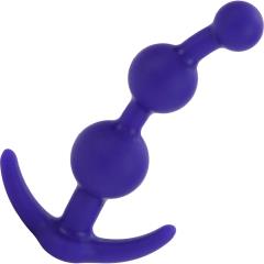 CalExotics Booty Call Silicone Booty Beads, 5 Inch, Purple