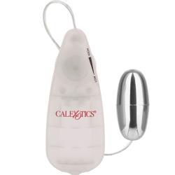 CalExotics Teardrop Battery Operated Bullet with Slim Remote, 2.25 Inch, White