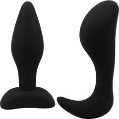 Dominant Submissive Collection Silicone Butt Plugs, Black