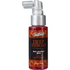 GoodHead Deep Throat Oral Sex Aid Spray, 2 fl.oz (59 mL), Sexy Cinnamon