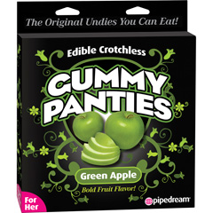 Edible Crotchless Gummy Panties Green Apple