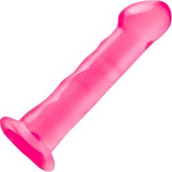 Basix Rubber Works Dong with Suction Cup, 6.5 Inch, Pink